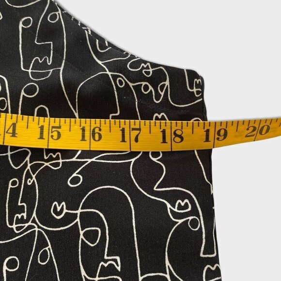 Madison Camisole Cami Tank Spaghetti Straps V Neck Abstract Faces Print Size M - Picture 8 of 9